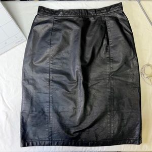 Genuine Leather Pencil Skirt
